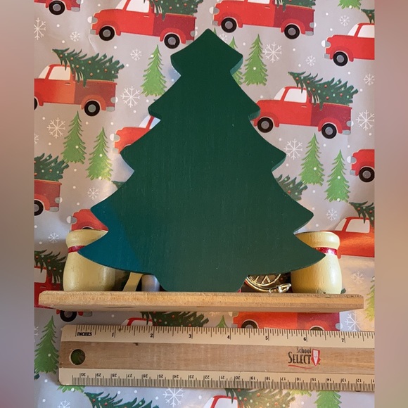 🌲🌸 Christmas Teddy Bear Vintage Wood Display🌲🌸 - Picture 9 of 12